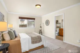 Primary with private bath and walk-in closet