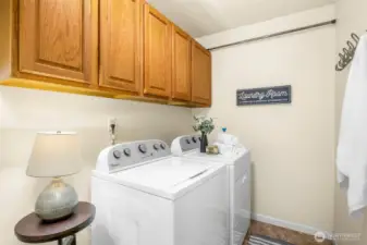 Laundry room. Washer/dryer stay