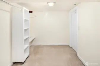 Second primary suite walk-in closet.