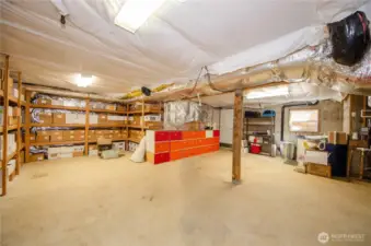 Huge basement storage spaces