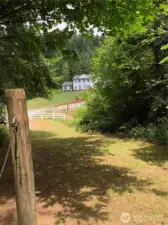 A view from the log playhouse