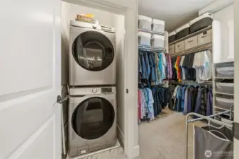 Primary Bedroom walk-in Closet and separate Laundry