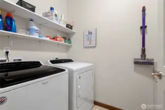 Laundry room. W/D stay with the home