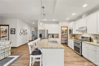 WOW! Gorgeous kitchen with walk in pantry that opens to the great room. Kitchenaid appliances stay with the home.