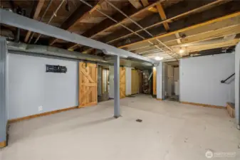 Unfinished basement/2nd living room