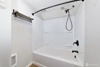 Updated bathroom just a few stairs from the top bedroom.