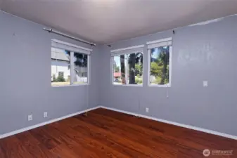 One of the two middle floor bedrooms.