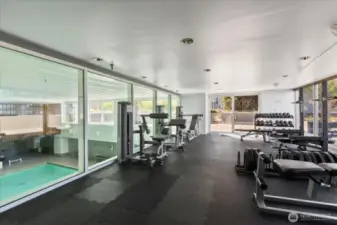 Imagine your morning swim and weight lifting routine steps from your home...