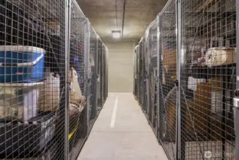 Secured storage area off of the 1st floor, nice to have a little extra space for your seasonal items!