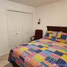 Has folding closet doors