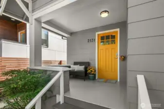 A welcoming front porch.