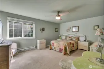 The primary bedroom is huge!