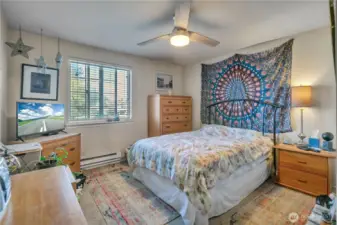 The 2 additional rooms are at the end of the hall away from the primary bedroom.