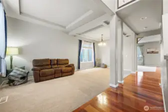 The cherrywood floors gleam--they are gorgeous!