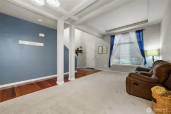 The layout of these open front rooms allows for use separately or in combination as one large space.