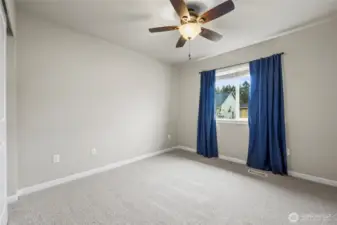 Bedroom #3, also with ceiling fan