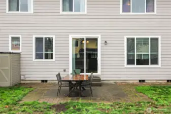 Back patio has been expanded with pavers to allow more room for outdoor dining/enjoyment.