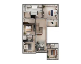 Upper floor- Doll House views-  for illustration only. Features and colors may vary.