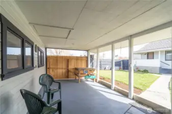 Outdoor lving area or carport