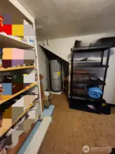 Locked closet under stairs area - Will be locked for showing but available during the inspection.