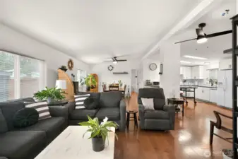 Completely updated with wood burning fireplace!