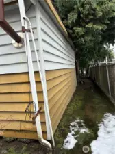 South side of garage