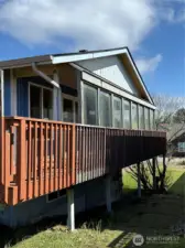 south side of house under deck