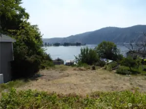 View of Manson Bay from edge of building site