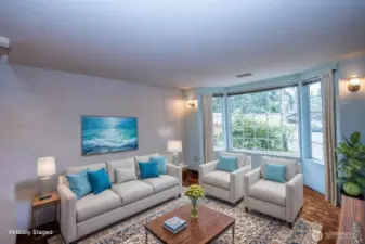 Family / TV room - virtually staged