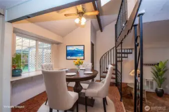 Dining room - virtually staged