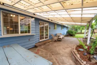 Generous covered back patio. Perfect for entertaining.