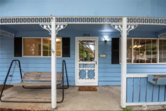 Front door & patio detail.