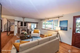 Living room - virtually staged