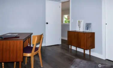 Second bedroom being used as an office
