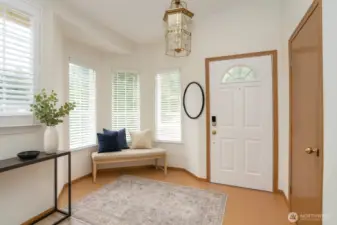 An abundance of natural light creates a welcoming first impression - Virtual Staged
