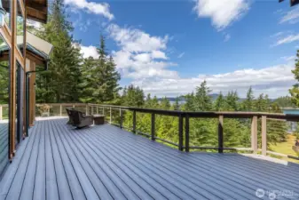 indoor outdoor living with a sprawling main level deck