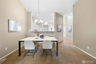 Eat, cook, and entertain with dining just moments from the kitchen.