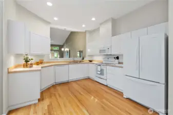 Kitchen offers ample storage and plenty of counter space for all your cooking needs.