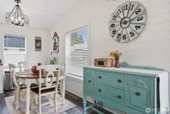 Lots of room for your dining set & a buffet or hutch.