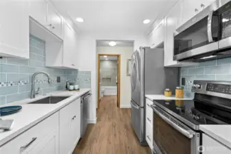 Top of the line stainless steel appliances
