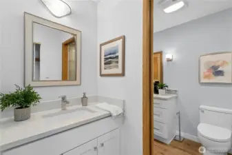 Sink and vanity dedicated to primary