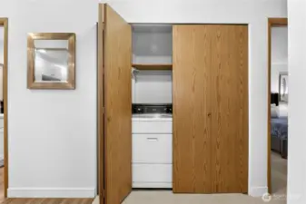 Full sized washer and dryer in-unit.