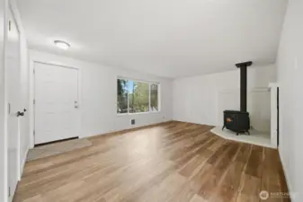 Entrance into living room.