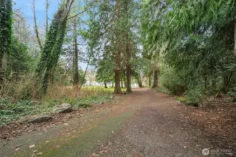 Entrance to the community waterfront park. Great place to picnic, boat, recreate and play!