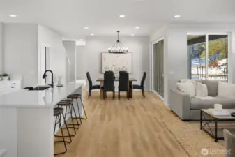 Photos, plans and elevations may be examples representing the community, community  amenities, homes or artist’s renderings that may not accurately represent the actual  condition of a homesite or home as constructed, and may also contain options and  upgrades which are not included in the sale. Trailside Homes reserves the right to make  changes to floor plans, specifications, dimensions, design and elevations without prior  notice. Stated dimensions and square footage, if applicable, are estimated and should  not be used as representations of the home’s actual size