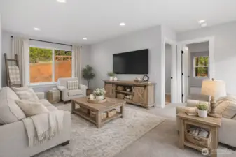 Photos, plans and elevations may be examples representing the community, community  amenities, homes or artist’s renderings that may not accurately represent the actual  condition of a homesite or home as constructed, and may also contain options and  upgrades which are not included in the sale. Trailside Homes reserves the right to make  changes to floor plans, specifications, dimensions, design and elevations without prior  notice. Stated dimensions and square footage, if applicable, are estimated and should  not be used as representations of the home’s actual size