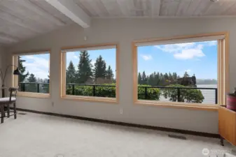 Large living room windows to enjoy the views