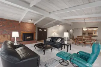 Living room looking towards dining & kitchen