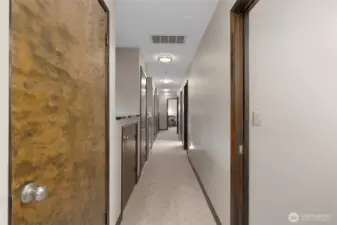 Tons of storage and light down hallway