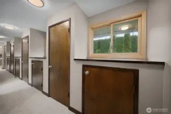 Tons of storage and light down hallway